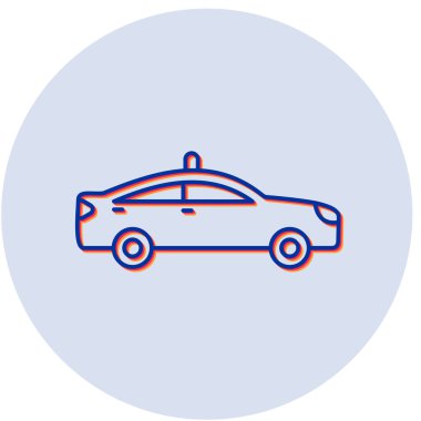 polis arabası vektör simgesi modern illüstrasyon