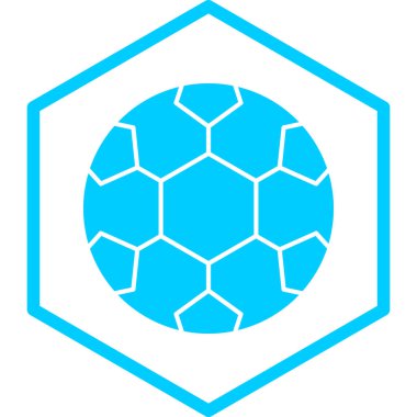 futbol topu simgesi, vektör illüstrasyonu