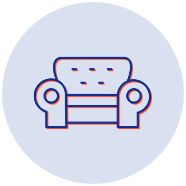 Kanepe. Web simgesi basit illüstrasyon