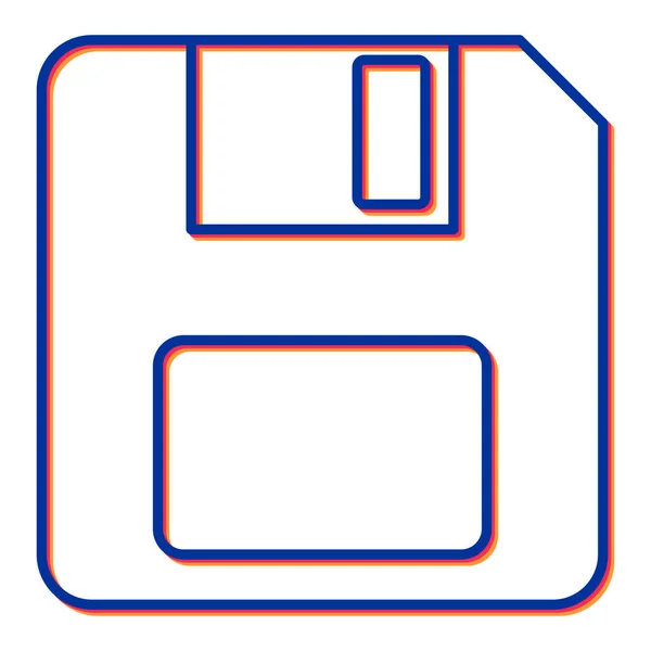 Vector Illustration Single Floppy Sign — Image vectorielle