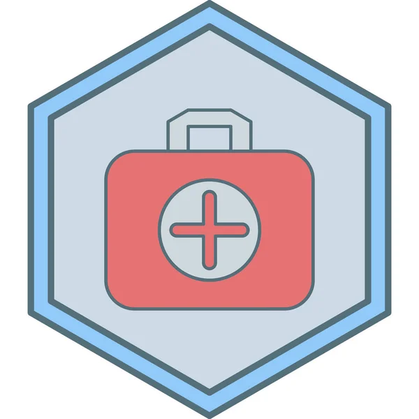 Bolso Médico Icono Vector Ilustración — Archivo Imágenes Vectoriales