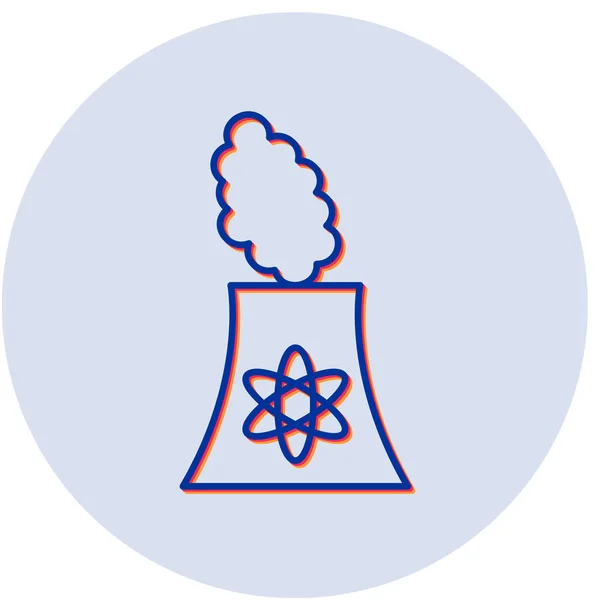 原子力発電所のアイコンのベクトル図 — ストックベクタ