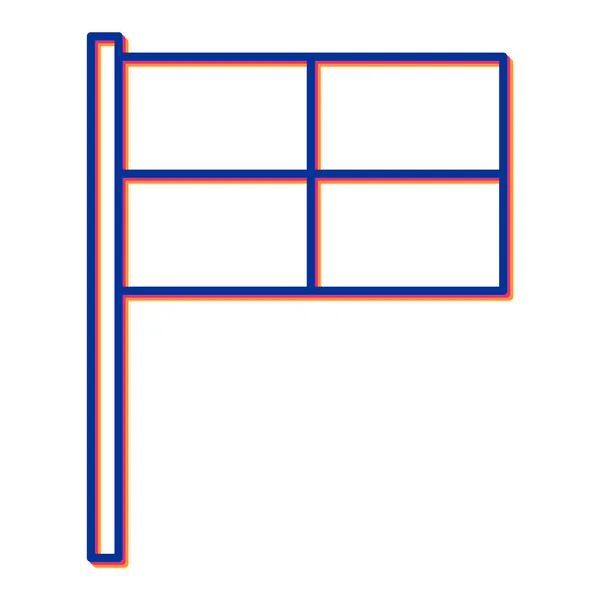 Offside Flag Icon Vector Illustration Design — Stock Vector