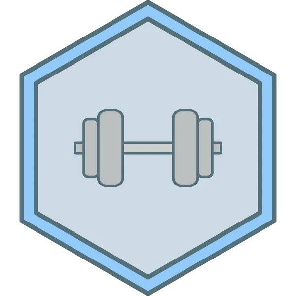 Vector Illustration Dumbbell Icon — Stock Vector