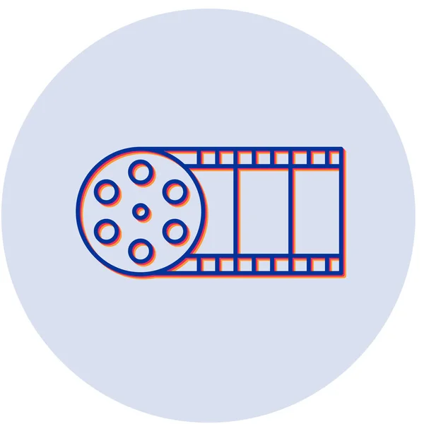 Vector Ilustración Tira Película Icono — Vector de stock