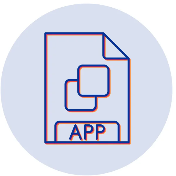 App Dosya Biçimi Vektör Illüstrasyonu — Stok Vektör