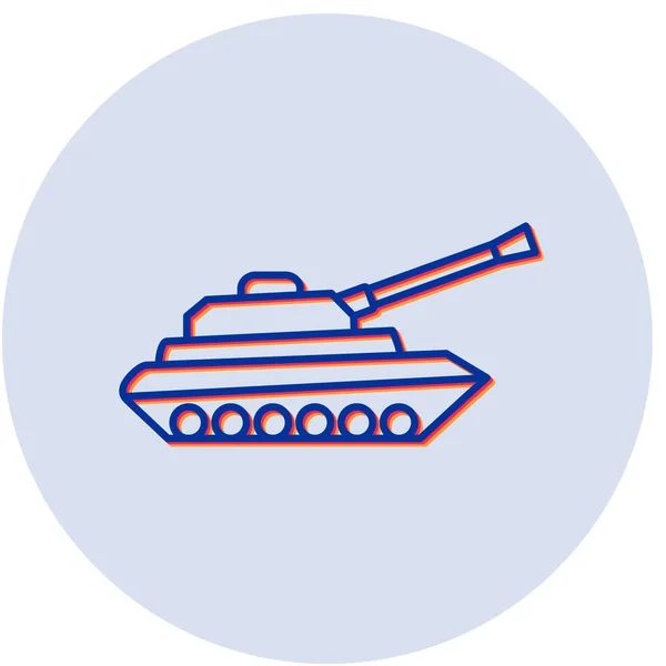 Military Tank Icon Vector Illustration — Stock Vector