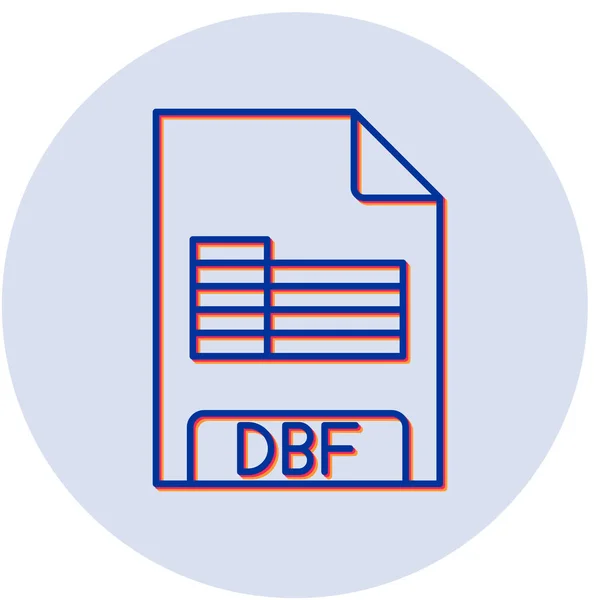 Dbfファイル形式のアイコンベクトル図 — ストックベクタ