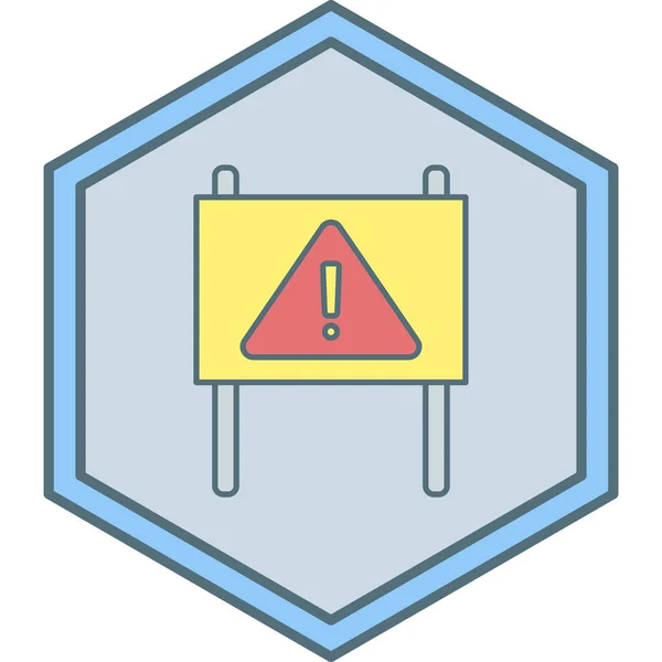 Vector Illustration Warning Sign Icon — Stock Vector