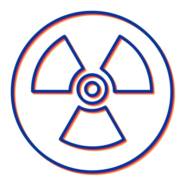 Illustrazione Vettoriale Dell Icona Delle Radiazioni — Vettoriale Stock