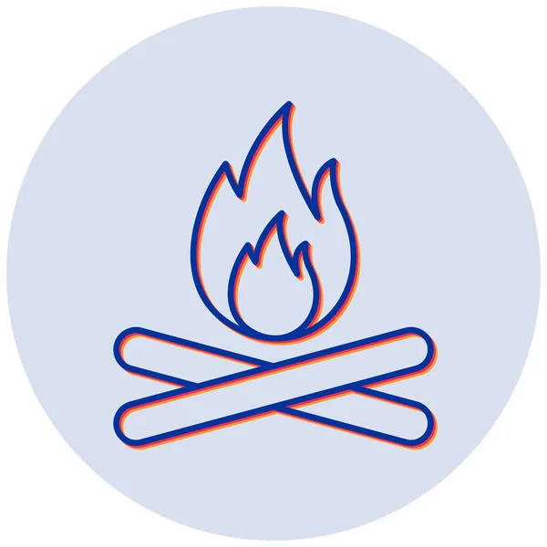 Campfire Web Icon Simple Illustration — Stock Vector