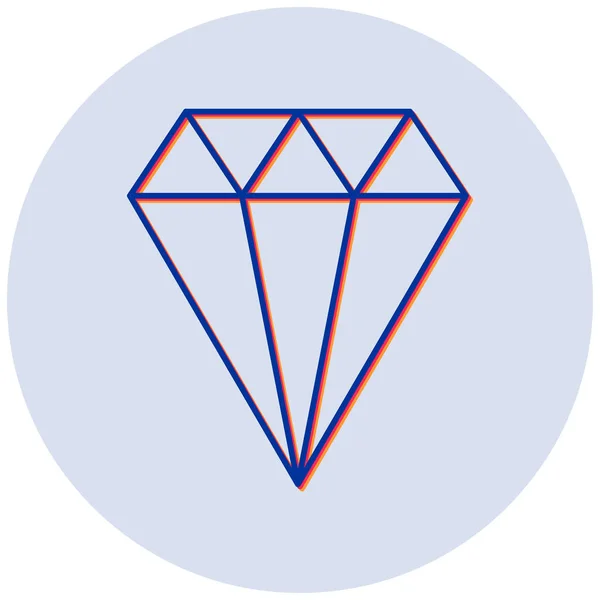 Diamond Web Icon Simple Illustration — Stock Vector
