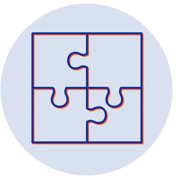 Puzzle Icona Vettoriale Illustrazione — Vettoriale Stock