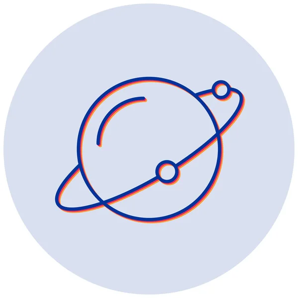 Saturnus Web Icoon Vector Illustratie — Stockvector