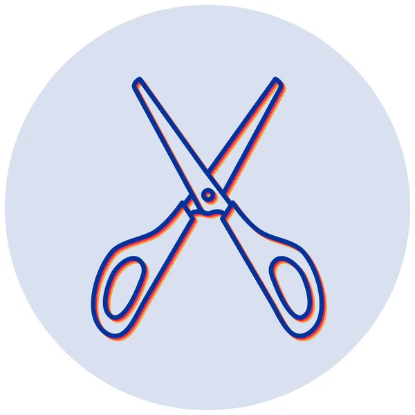 Vektorová Ilustrace Ikon Nůžky — Stockový vektor