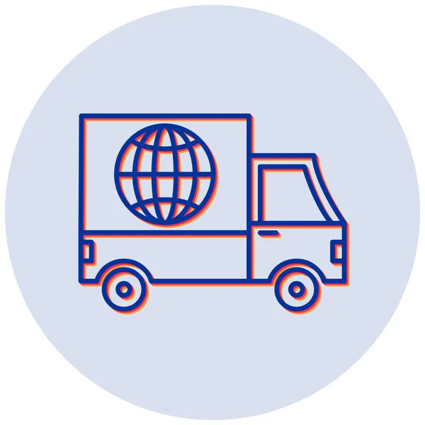 Globale Lieferung Web Symbol Einfache Illustration — Stockvektor