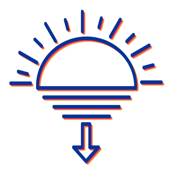 Ikona Słońca Modnym Płaskim Kolorze Projektowania Ilustracja Wektora — Wektor stockowy