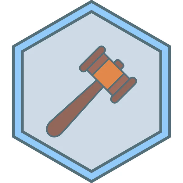 Auktionshammer Icon Vektor Illustration — Stockvektor