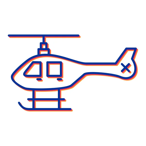 Helicopter Icon Vector Illustration — Stock Vector