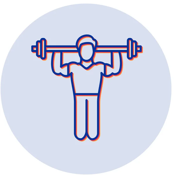 肩運動のアイコンのベクトル図 — ストックベクタ