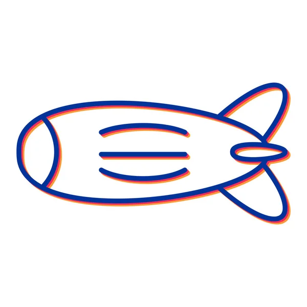 Torpedo Symbol Vektorillustration Einfaches Design — Stockvektor