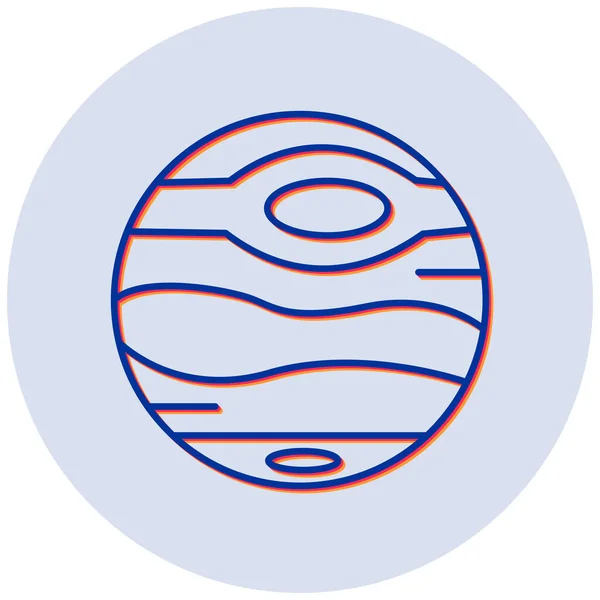 Icône Neptune Illustration Vectorielle — Image vectorielle