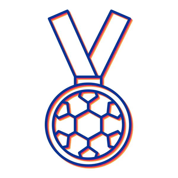Medaille Icoon Eenvoudige Illustratie Van Voetbal Medaille Vector Pictogrammen Voor — Stockvector
