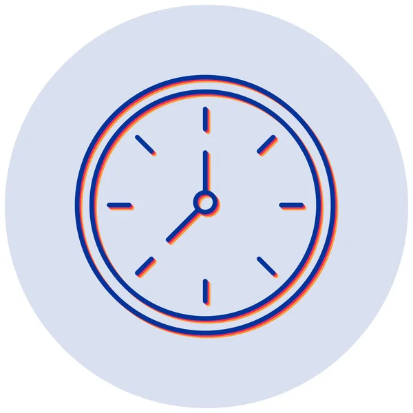 Ρολόι Τοίχου Web Εικονίδιο Απλή Απεικόνιση — Διανυσματικό Αρχείο