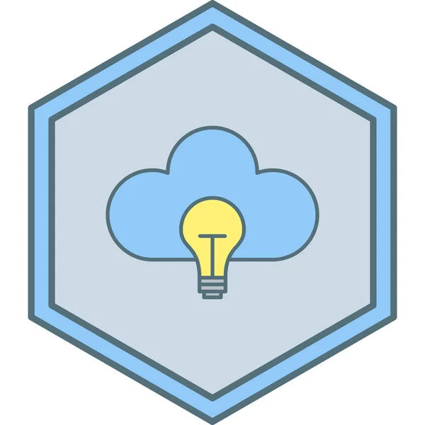 Nube Icono Web Ilustración Simple — Vector de stock