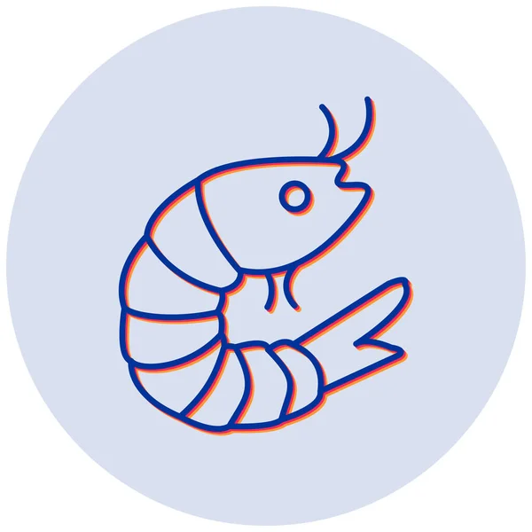 Shrimp Web Icon Simple Illustration — Stock Vector