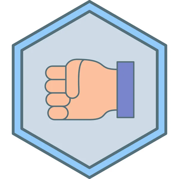 Main Tenant Une Icône Bleue Illustration Vectorielle — Image vectorielle
