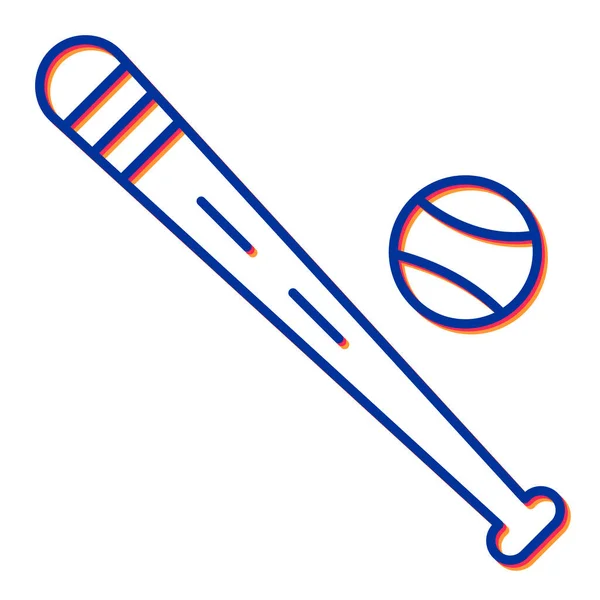 Icône Baseball Dessin Vectoriel Illustration — Image vectorielle