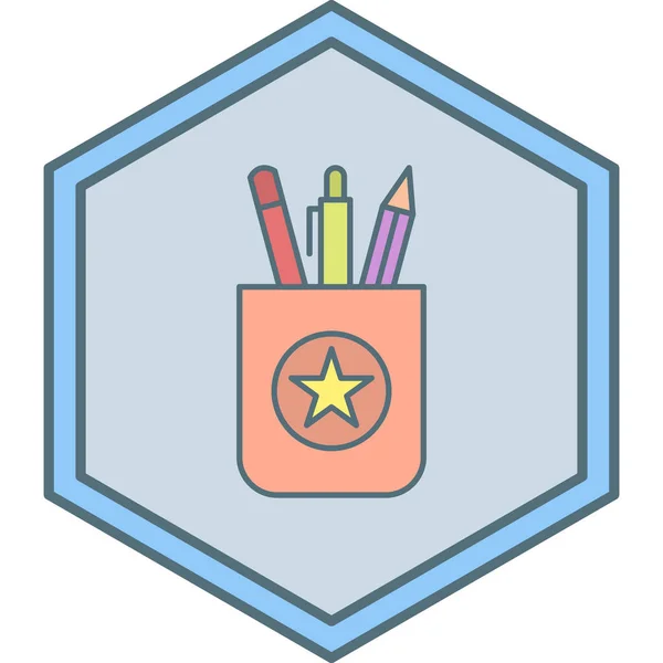 Schule Web Symbol Einfache Illustration — Stockvektor