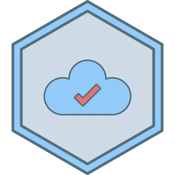 Cloud Web Icon Simple Illustration — Stock Vector