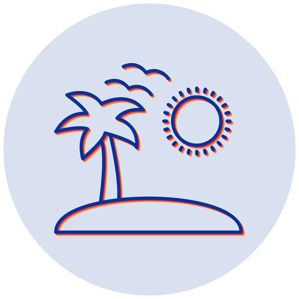 Palmiye Ağacı Basit Tasarım — Stok Vektör