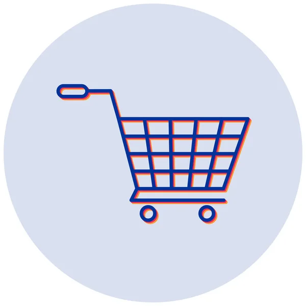 Carrito Compras Diseño Simple — Archivo Imágenes Vectoriales