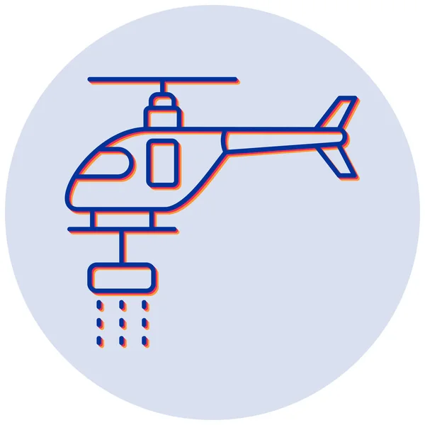 Helicopter Web Icon Simple Illustration — Stock Vector