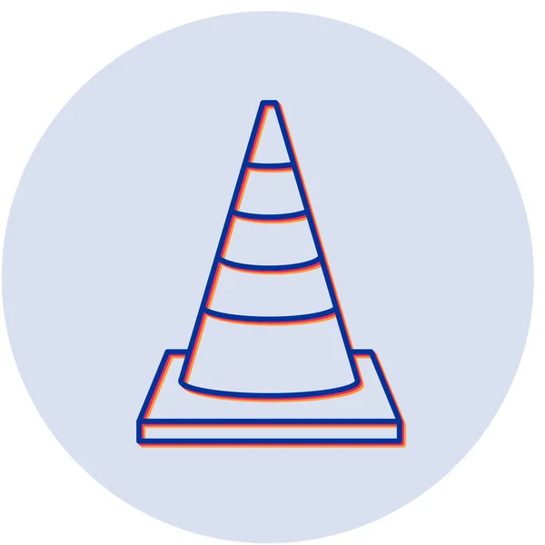 Ikona Kužele Módním Stylu Izolované Pozadí — Stockový vektor