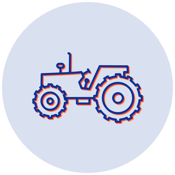 Traktor Web Ikon Egyszerű Illusztráció — Stock Vector