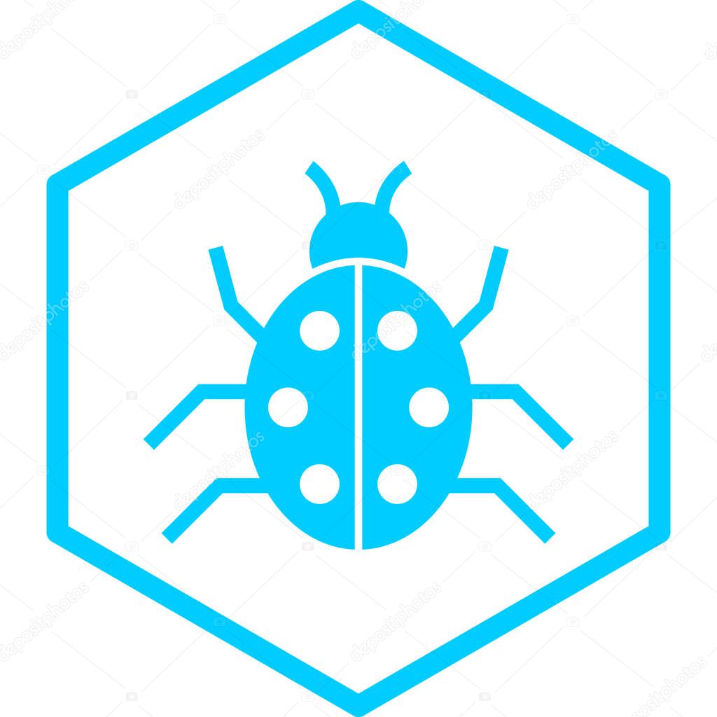 bug icon vector illustration