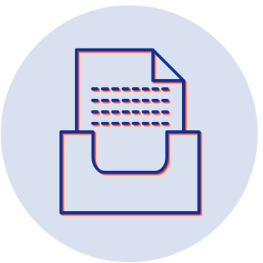 Arşiv simgesi, vektör illüstrasyonu
