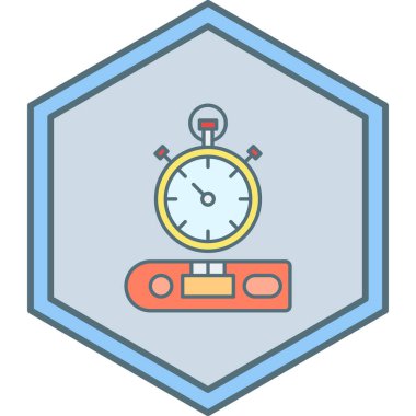 Kronometre simgesi modaya uygun izole edilmiş arkaplan