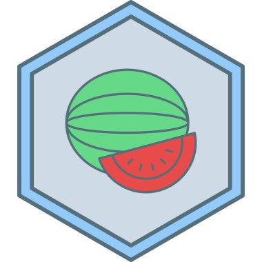 Taze bir karpuz simgesinin çizimi