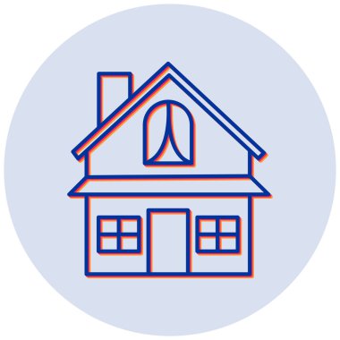 Ev. Web simgesi basit illüstrasyon