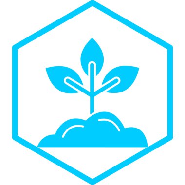 Bitki. Web simgesi basit illüstrasyon