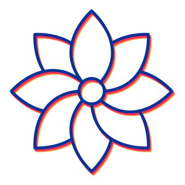 Çiçek. Web simgesi basit illüstrasyon