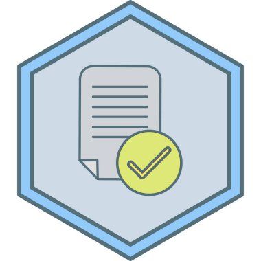 belge simgesi vektör illüstrasyonu