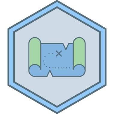 harita simgesinin vektör illüstrasyonu