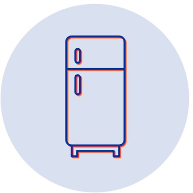 Buzdolabı vektör simgesi işaret çizgisi sembolü