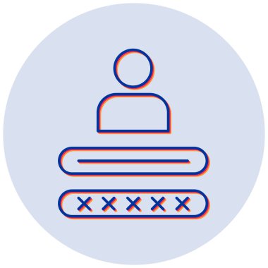 Kimlik simgesinin vektör illüstrasyonu